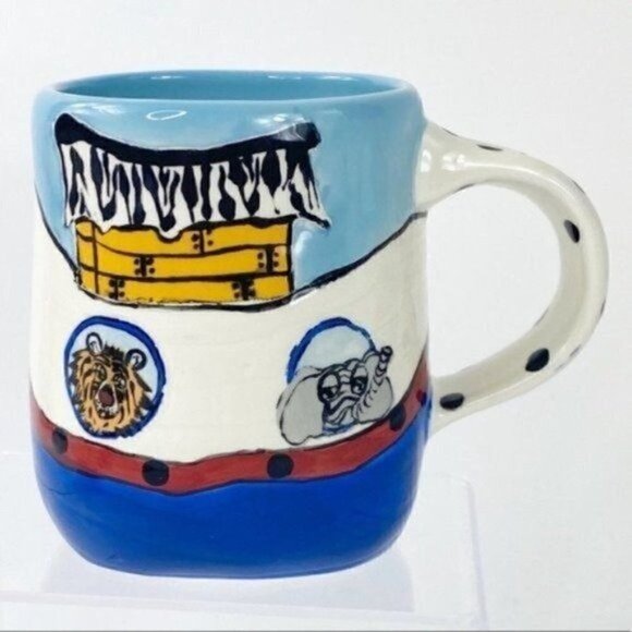 Lynda Corneille Signed Noah’s Ark Safari Mug Cup 14 Oz - Picture 2 of 10